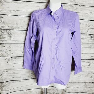 Coldwater Creek Purple Button Down Shirt Size XL